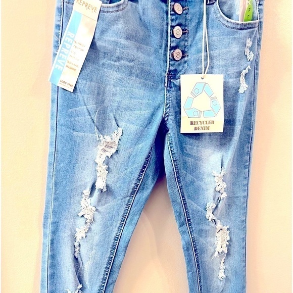 New Gogo Jeans pants for girls Destructed Cinched - Picture 6 of 9